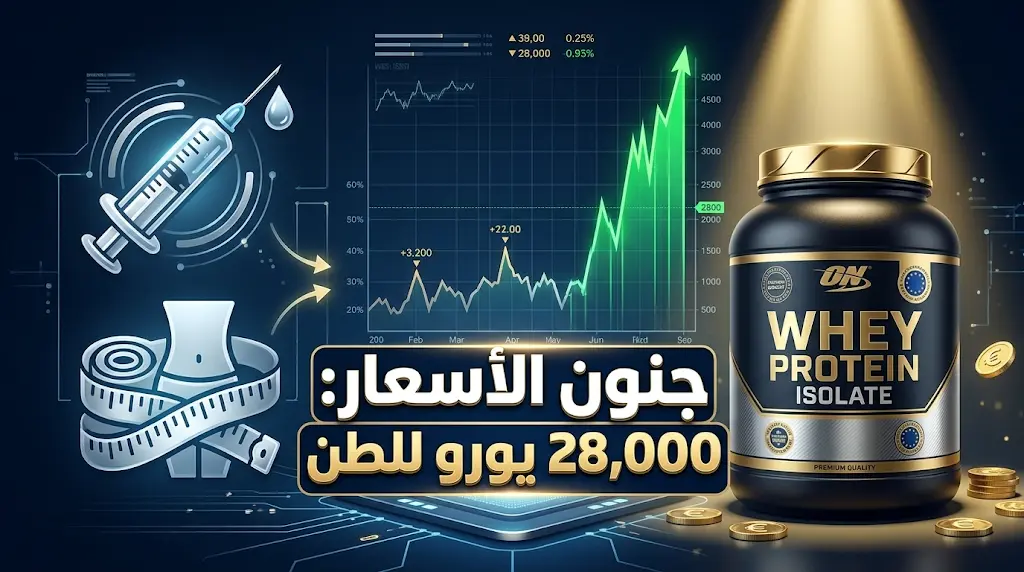 أدوية التخسيس تشعل أسعار بروتين مصل اللبن المعزول وتدفعها لمستويات قياسية في مايو 2026