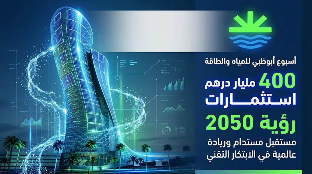 أسبوع أبوظبي للمياه والطاقة 2026 ينطلق الثلاثاء المقبل بمستهدفات استثمارية تبلغ 400 مليار درهم