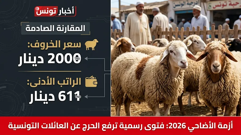أسعار الأضاحي في تونس 2026 تقفز لمستويات تاريخية ومفتي الجمهورية يوضح الحكم الشرعي لغير القادرين