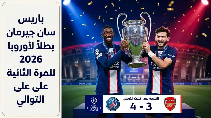 إنجاز تاريخي.. باريس سان جيرمان يدافع عن لقبه الأوروبي بنجاح ويتوج بطلاً لدوري الأبطال 2026 أمام آرسنال
