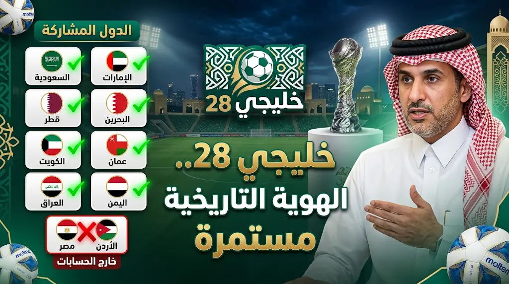 اتحاد كأس الخليج العربي يحسم الجدل حول مشاركة مصر والأردن في النسخ القادمة