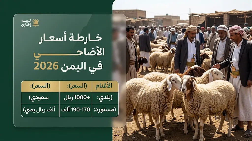 ارتفاع أسعار الأضاحي في اليمن 2026: قائمة أسعار المواشي ومقترح رسمي لخفضها بنسبة 50%