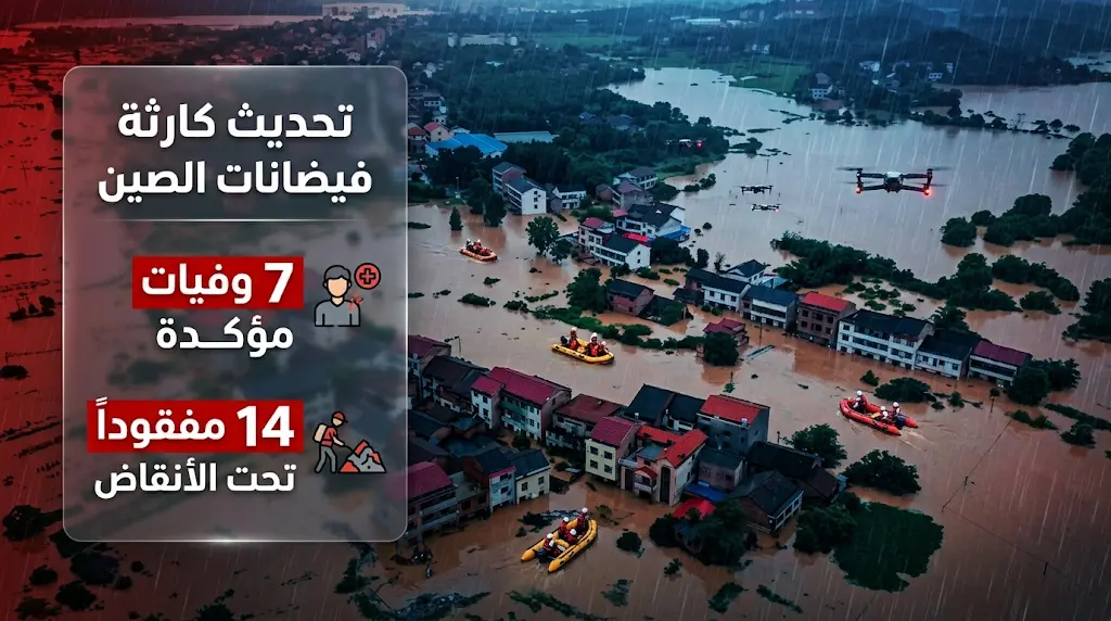 ارتفاع حصيلة ضحايا الأمطار الغزيرة في محافظة شيمن الصينية إلى 7 قتلى و14 مفقوداً