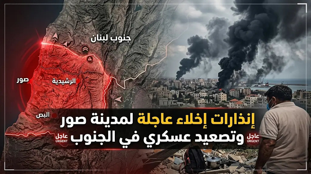 محتاج صور استشهاد جندي لبناني وسقوط عشرات الضحايا في غارات مكثفة تزامناً مع إنذارات إسرائيلية بإخلاء مدينة صور ومحيطها فوراً