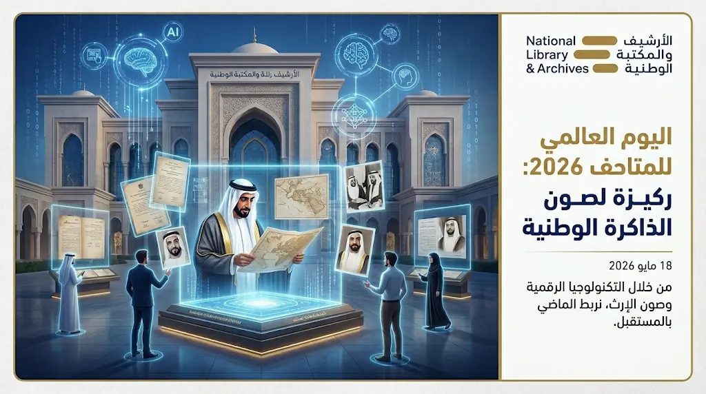 الأرشيف والمكتبة الوطنية يستعرض دور الذكاء الاصطناعي في صون الهوية الوطنية خلال ندوة اليوم العالمي للمتاحف 2026