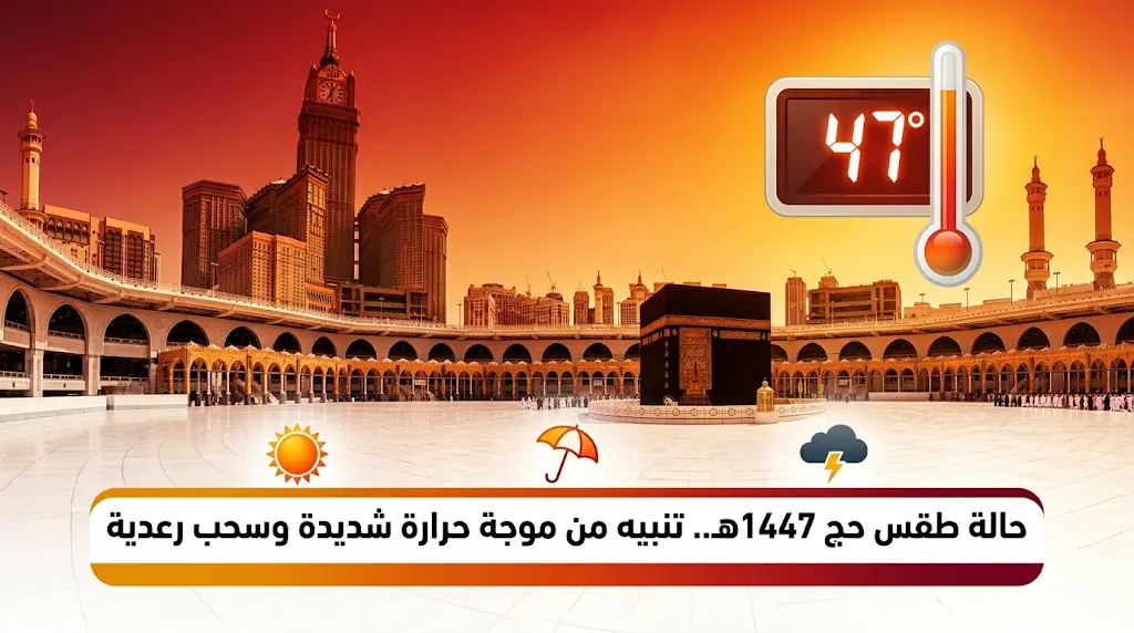 الأرصاد السعودية تكشف ملامح طقس حج 1447 وتحذر من درجات حرارة تلامس 47 مئوية في المشاعر المقدسة