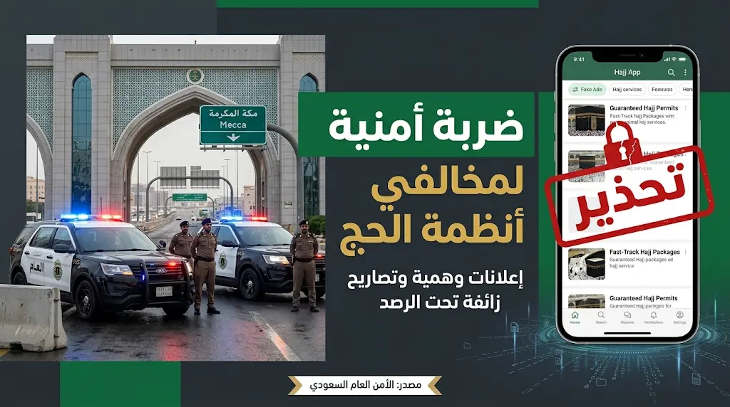 الإطاحة بمقيم ومقيمة من الجنسية المصرية في مكة بتهمة النصب عبر إعلانات مضللة لحج 2026