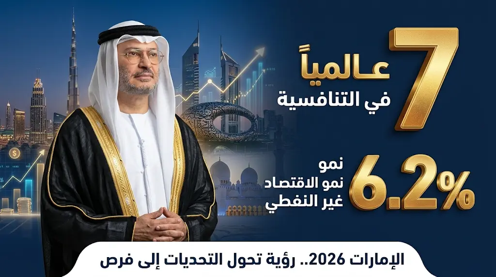 الإمارات تحصد المركز السابع عالمياً في التنافسية مع نمو الاقتصاد غير النفطي بنسبة 6.2%