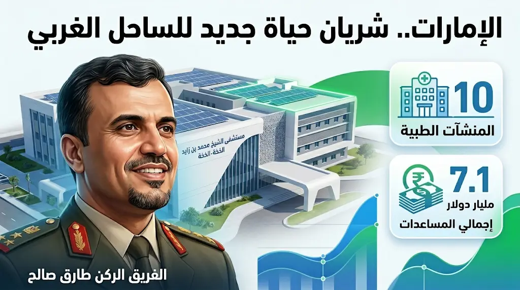 الإمارات تدعم القطاع الصحي في اليمن بـ 10 منشآت طبية وتتحول للطاقة الشمسية في 2026