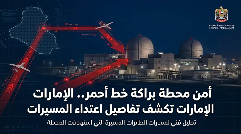 الإمارات تدين استهداف محطة براكة بطائرات مسيرة انطلقت من الأراضي العراقية وتطالب بغداد بتحرك فوري
