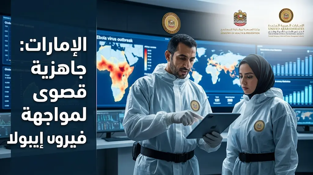الإمارات ترفع درجة الجاهزية القصوى لمنظومة الرصد والاستجابة الوطنية للتعامل مع مستجدات فيروس إيبولا