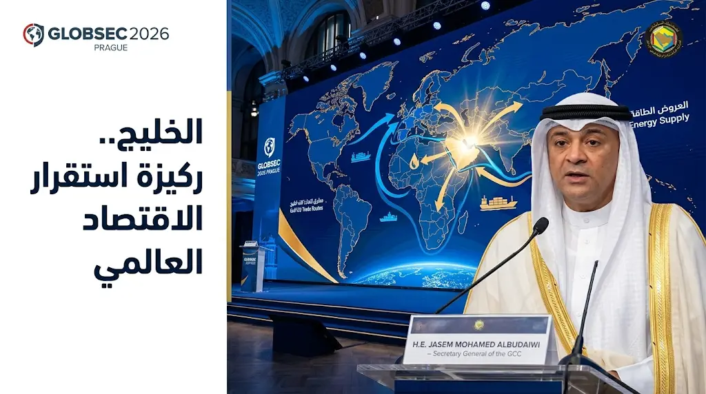 البديوي يؤكد من براغ أن استقرار منطقة الخليج يمثل الركيزة الأساسية لاستقرار الاقتصاد العالمي