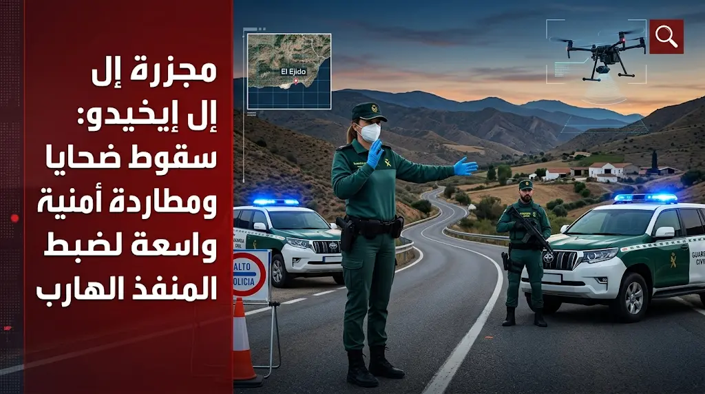 الحرس المدني الإسباني يمشط جبال ألميريا لضبط منفذ مجزرة إل إيخيدو الفار من العدالة