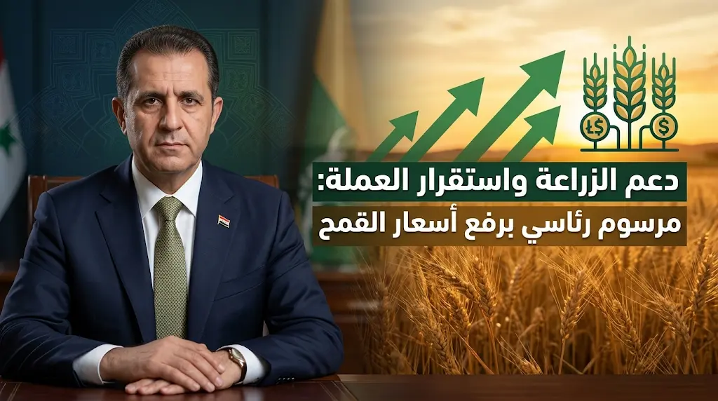 الرئيس أحمد الشرع يصدر مرسوماً بزيادة أسعار توريد القمح تزامناً مع تحسن الليرة السورية