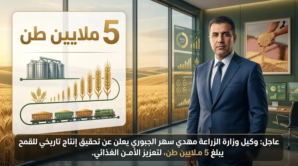 الزراعة العراقية تخفض سعر شراء طن القمح إلى 700 ألف دينار في الموسم الجديد