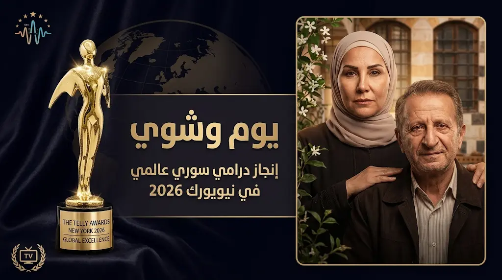 المسلسل السوري المستقل يوم وشوي يحصد جائزة ذا تيلي العالمية للتميز التلفزيوني في مدينة نيويورك