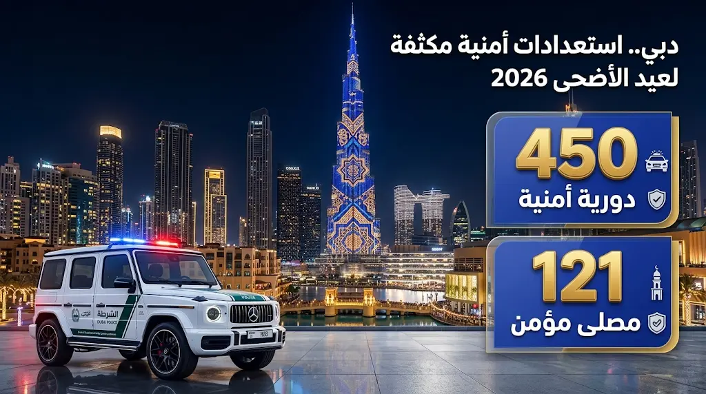 انطلاق احتفالات عيد الأضحى 2026 في الإمارات وسط استنفار أمني شامل لتأمين المصليات والوجهات السياحية