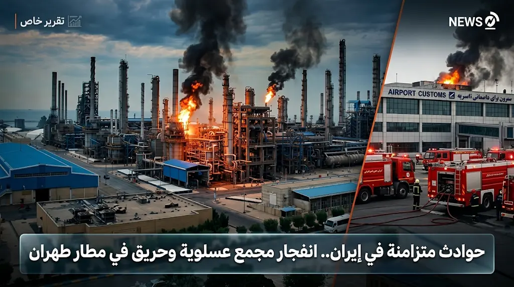 انفجار مجمع دماوند وحريق مطار الإمام الخميني يثيران حالة من الاستنفار في إيران