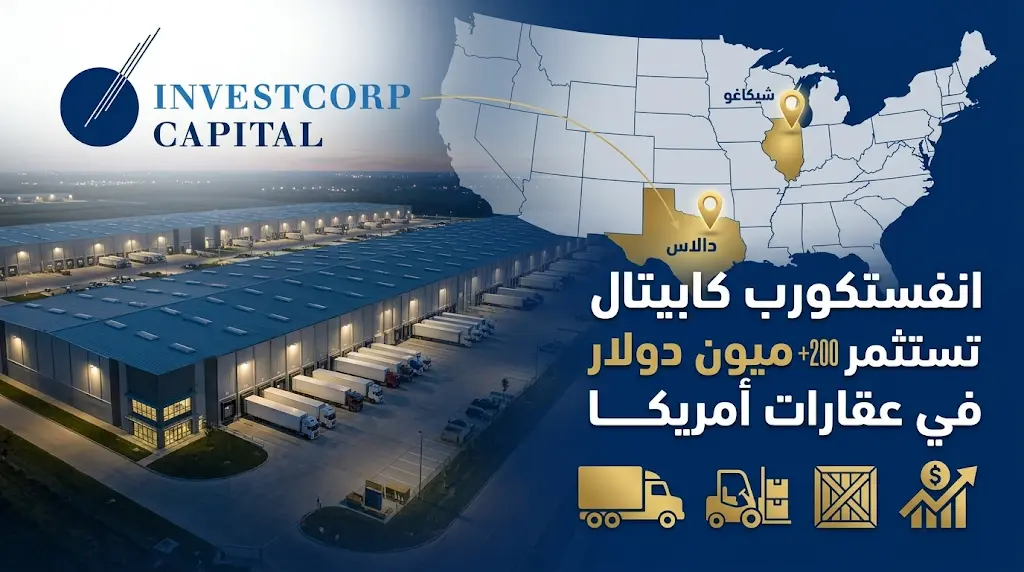 انفستكورب كابيتال تضخ استثمارات تتجاوز 200 مليون دولار للاستحواذ على عقارات صناعية في الولايات المتحدة