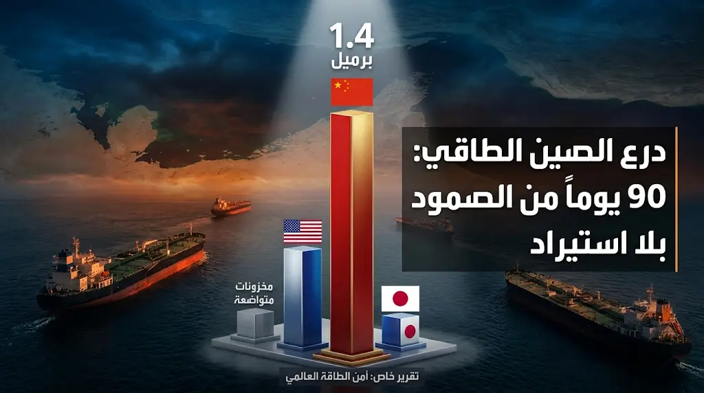 بمخزون يكفي 90 يوماً.. كيف استعدت الصين لسيناريوهات إغلاق مضيق هرمز وتجاوزت قدرات أمريكا واليابان التخزينية؟