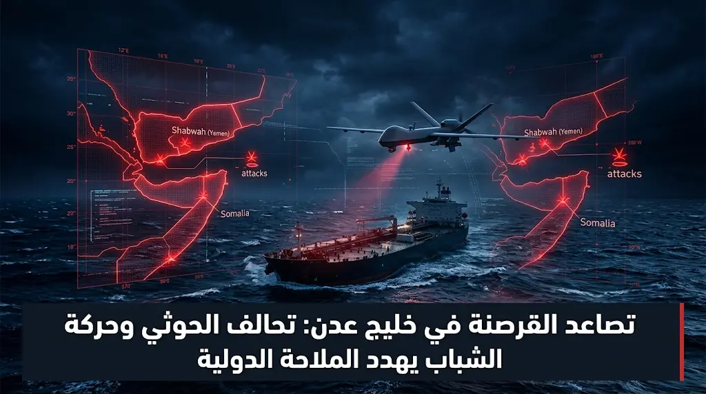 تحالف عملياتي بين مليشيا الحوثي وحركة الشباب الصومالية يهدد الملاحة الدولية في خليج عدن