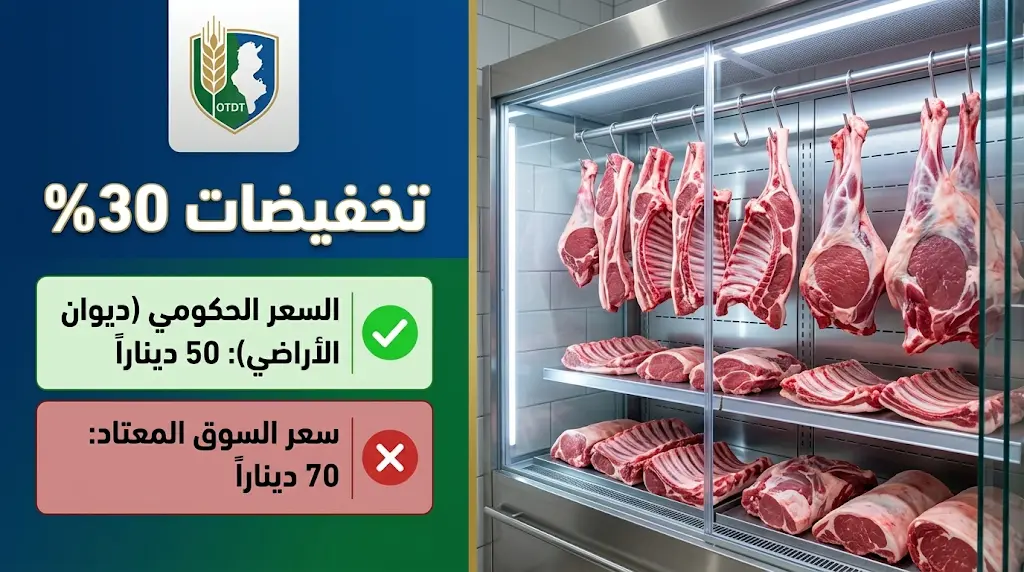 تحديد سعر كيلوغرام لحم الخروف بـ 50 ديناراً في المنافذ الحكومية بتونس ومنع ذبح الإناث