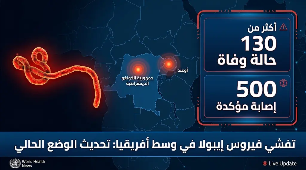 تحذيرات من حالة طوارئ صحية عامة بعد تسجيل 130 وفاة بفيروس إيبولا في جمهورية الكونغو الديمقراطية
