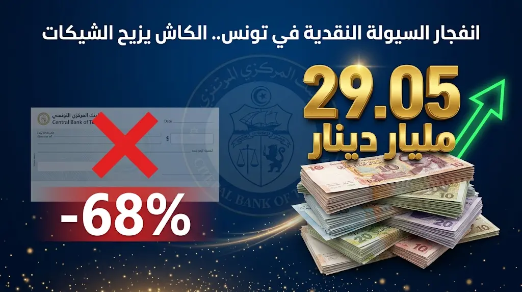 تراجع حاد في استخدام الشيكات بنسبة 68% بتونس مع قفزة تاريخية في تداول الكاش قبل عيد الأضحى