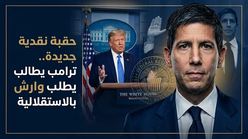 ترامب يطالب رئيس الاحتياطي الفيدرالي الجديد كيفن وارش بالاستقلالية الكاملة عن التجاذبات السياسية