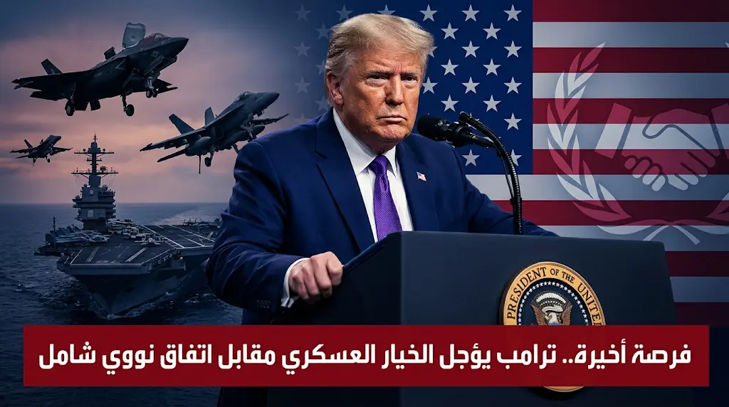 ترامب يعلن وجود فرصة قوية لاتفاق دبلوماسي شامل مع إيران لمنعها نهائياً من حيازة أسلحة نووية