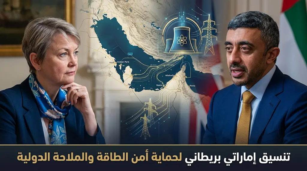 تفاصيل المباحثات الإماراتية البريطانية بشأن الاعتداء بمسيرة انتحارية على منطقة الظفرة وسلامة محطة براكة للطاقة النووية