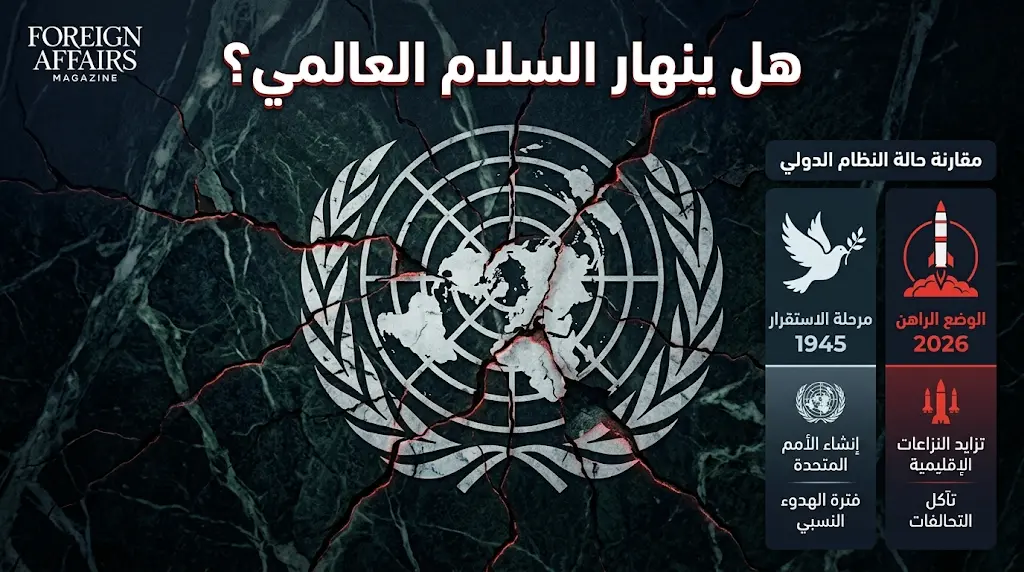 تقرير فورين أفيرز يحذر من تداعي السلام العالمي وانهيار النظام الدولي بعد ثمانية عقود من الاستقرار