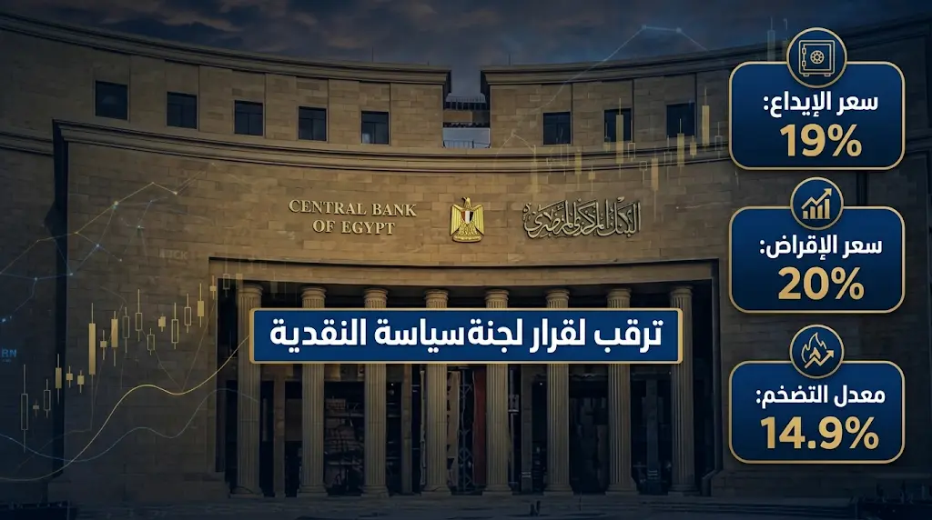 توقعات بتثبيت أسعار الفائدة في اجتماع البنك المركزي المصري اليوم الخميس 21 مايو 2026