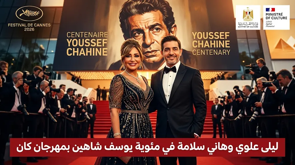 ثنائية فيلم المصير تعود للأذهان بظهور ليلى علوي وهاني سلامة في احتفالية مئوية يوسف شاهين بمدينة كان الفرنسية