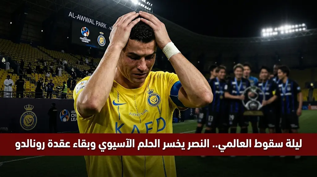 حسرة كبيرة لكريستيانو رونالدو بعد ضياع لقب دوري أبطال آسيا 2 واستمرار غياب النصر عن منصات التتويج القارية