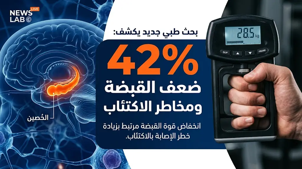 دراسة دولية حديثة تكشف علاقة ضعف قبضة اليد بزيادة خطر الإصابة بالاكتئاب بنسبة 42%