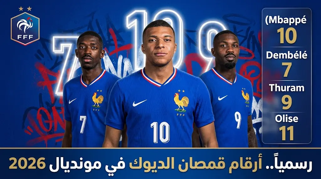 ديمبيلي بالرقم 7 وتورام خليفة جيرو.. إعلان أرقام قمصان منتخب فرنسا في مونديال 2026