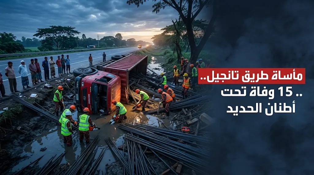رحلة العودة لعيد الأضحى تتحول إلى مأتم في بنغلاديش بعد مصرع وإصابة 25 شخصاً تحت أطنان الحديد