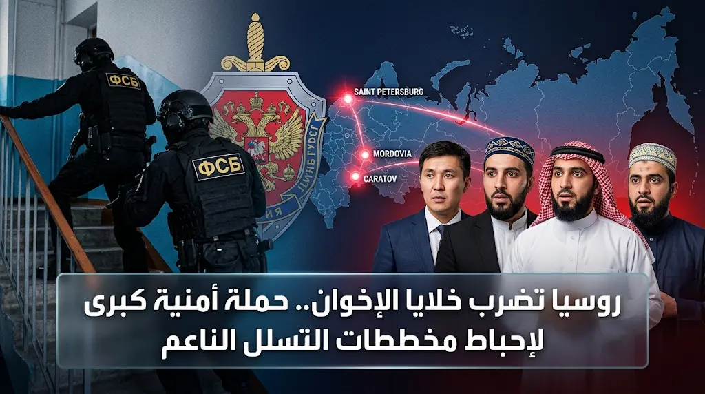 روسيا تشن أوسع حملة أمنية ضد قيادات مرتبطة بجماعة الإخوان في سانت بطرسبورغ وموردوفيا وساراتوف