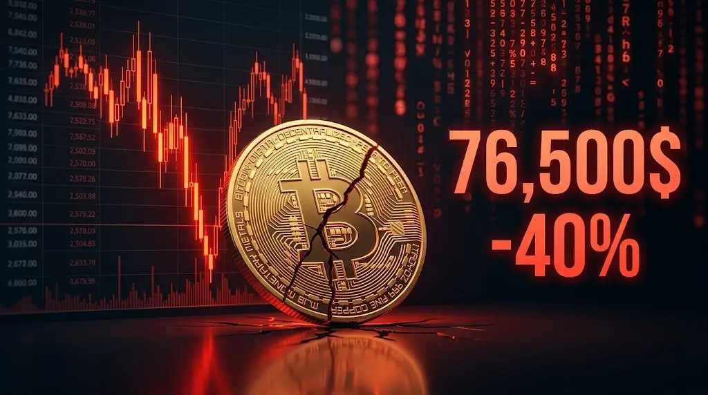 زلزال في سوق العملات الرقمية مع فقدان بيتكوين 40% من قيمته التاريخية وصولاً إلى 76 ألف دولار في مايو 2026