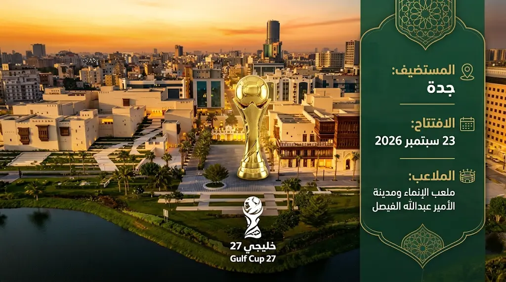 سحب قرعة كأس الخليج العربي 27 في جدة وموعد انطلاق البطولة في اليوم الوطني السعودي