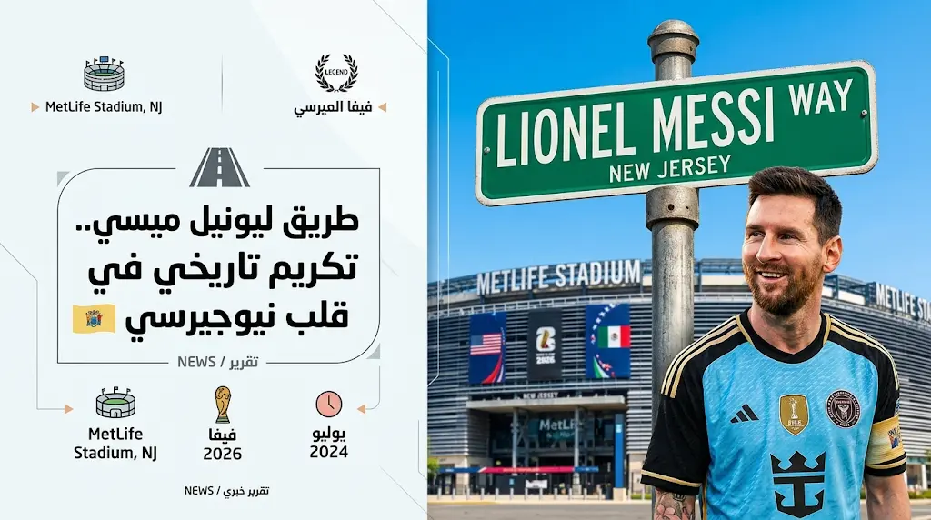 سلطات نيوجيرسي تقرر رسمياً إطلاق اسم طريق ليونيل ميسي على أحد الشوارع الرئيسية تخليداً لمسيرة الأسطورة الأرجنتينية