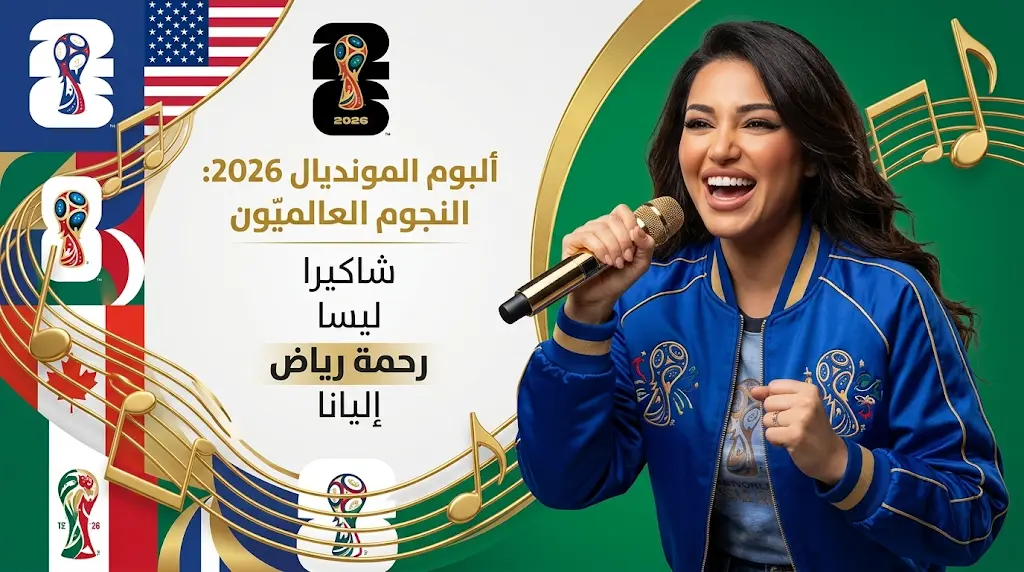 شاكيرا وليسا ورحمة رياض في ألبوم واحد.. قائمة الأغاني الرسمية لكأس العالم 2026 وكواليس تصوير أغنية الفنانة العراقية