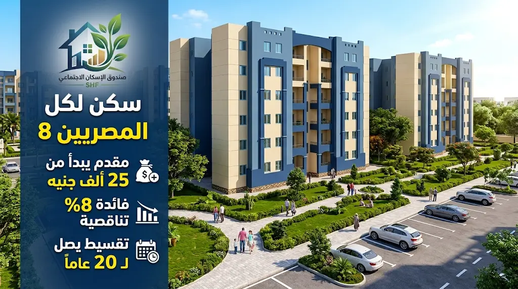 شروط وخطوات الحجز الإلكتروني لوحدات سكن لكل المصريين 8 لعام 2026