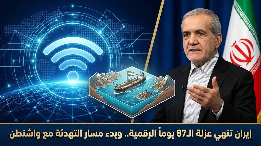 طهران تنهي عزلة الـ 87 يوماً وتعيد الإنترنت كبادرة حسن نية لتمهيد اتفاق شامل مع الولايات المتحدة