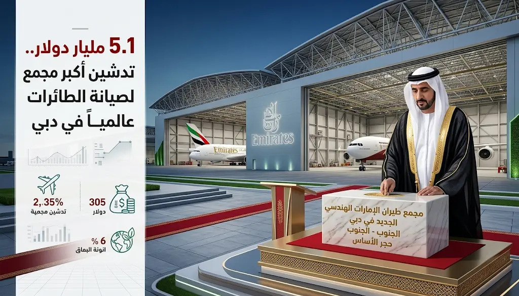 طيران الإمارات تضع حجر الأساس لمجمع هندسي عالمي في دبي الجنوب باستثمارات 5.1 مليار دولار