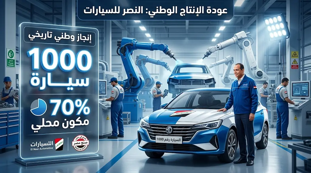 عودة أيقونة الصناعة المصرية بإنتاج السيارة رقم 1000 وتوجه رسمي لتصنيع المركبات الكهربائية