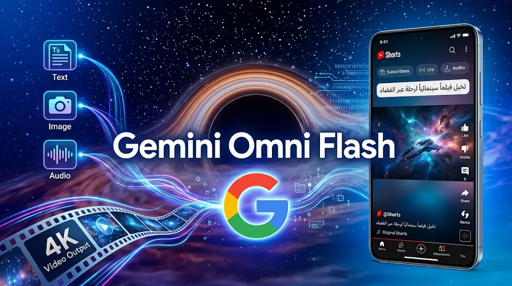 غوغل تطلق نموذج Gemini Omni Flash رسمياً لتحويل النصوص والصور إلى مقاطع فيديو احترافية بدقة عالية