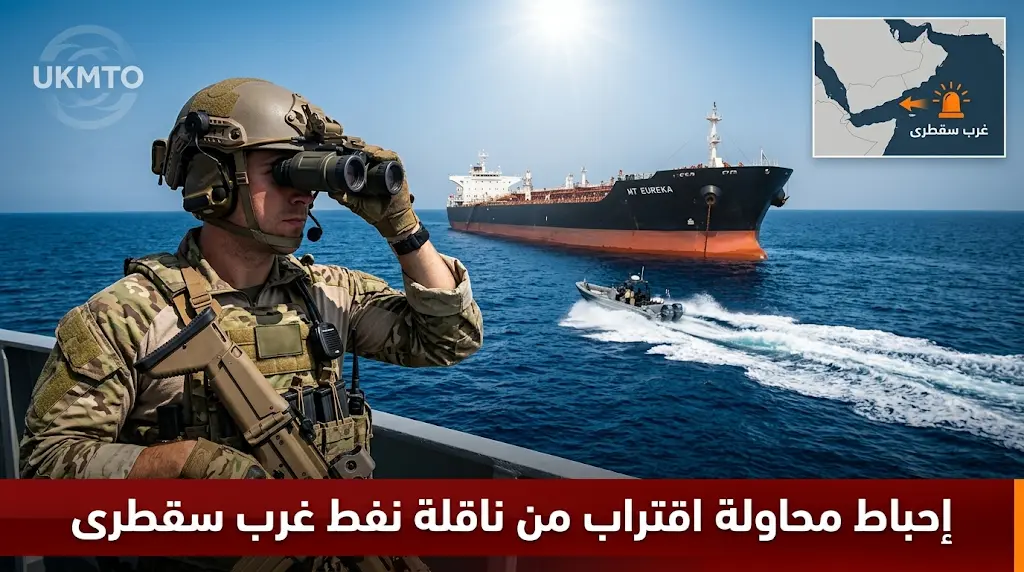 فريق حماية مسلح يحبط محاولة اقتراب زوارق مشبوهة من ناقلة نفط غرب جزيرة سقطرى