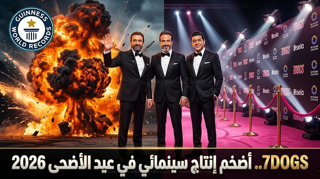 فيلم 7DOGS يدخل موسوعة جينيس بأضخم انفجار في تاريخ السينما العالمية قبل انطلاق عرضه بموسم عيد الأضحى 2026